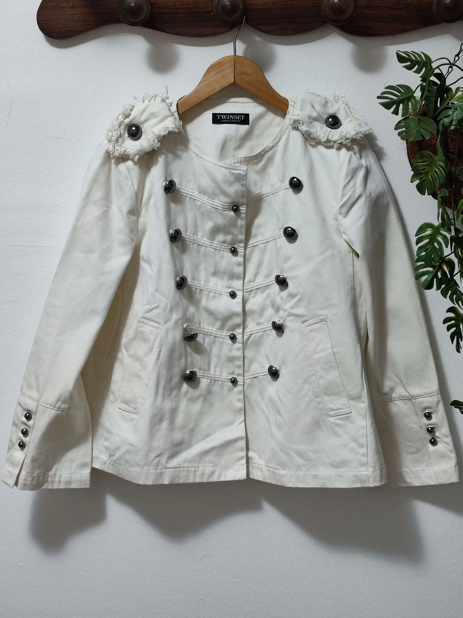 Chaqueta militar blanca Twinset Simona Barbieri - Talla 42 (M/L)
